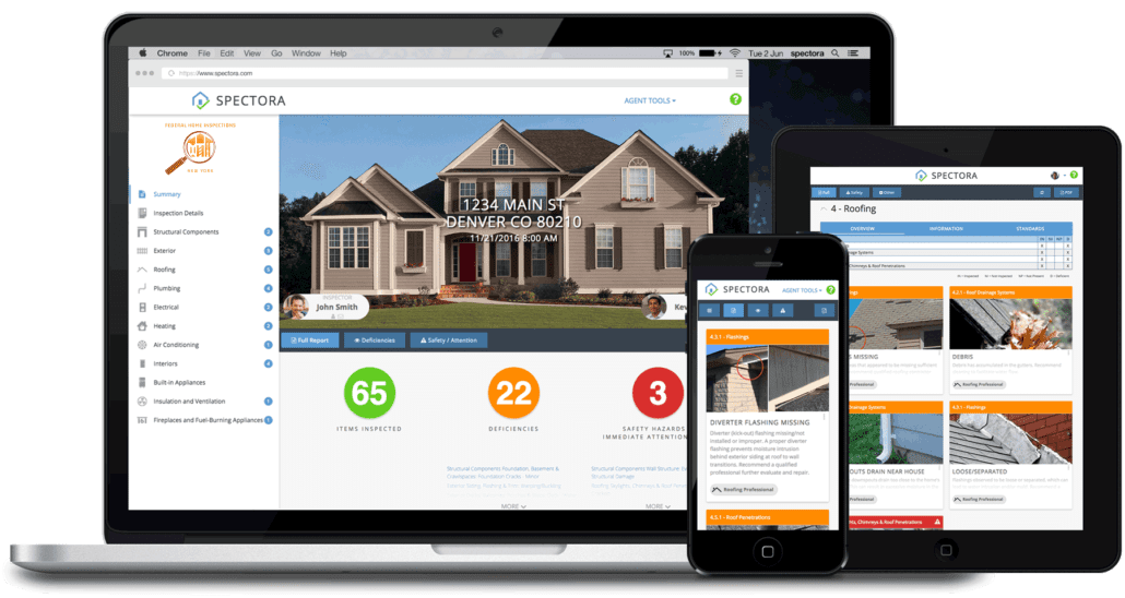 Home inspection report mockup